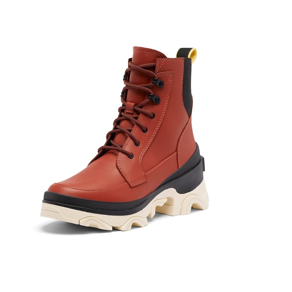 Sorel Brex Warp Red Black Waterproof Lace Up Bootie sz 9 - Picture 2 of 12